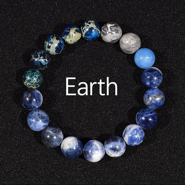 Solar System Planet Themed Natural Stone Bracelet